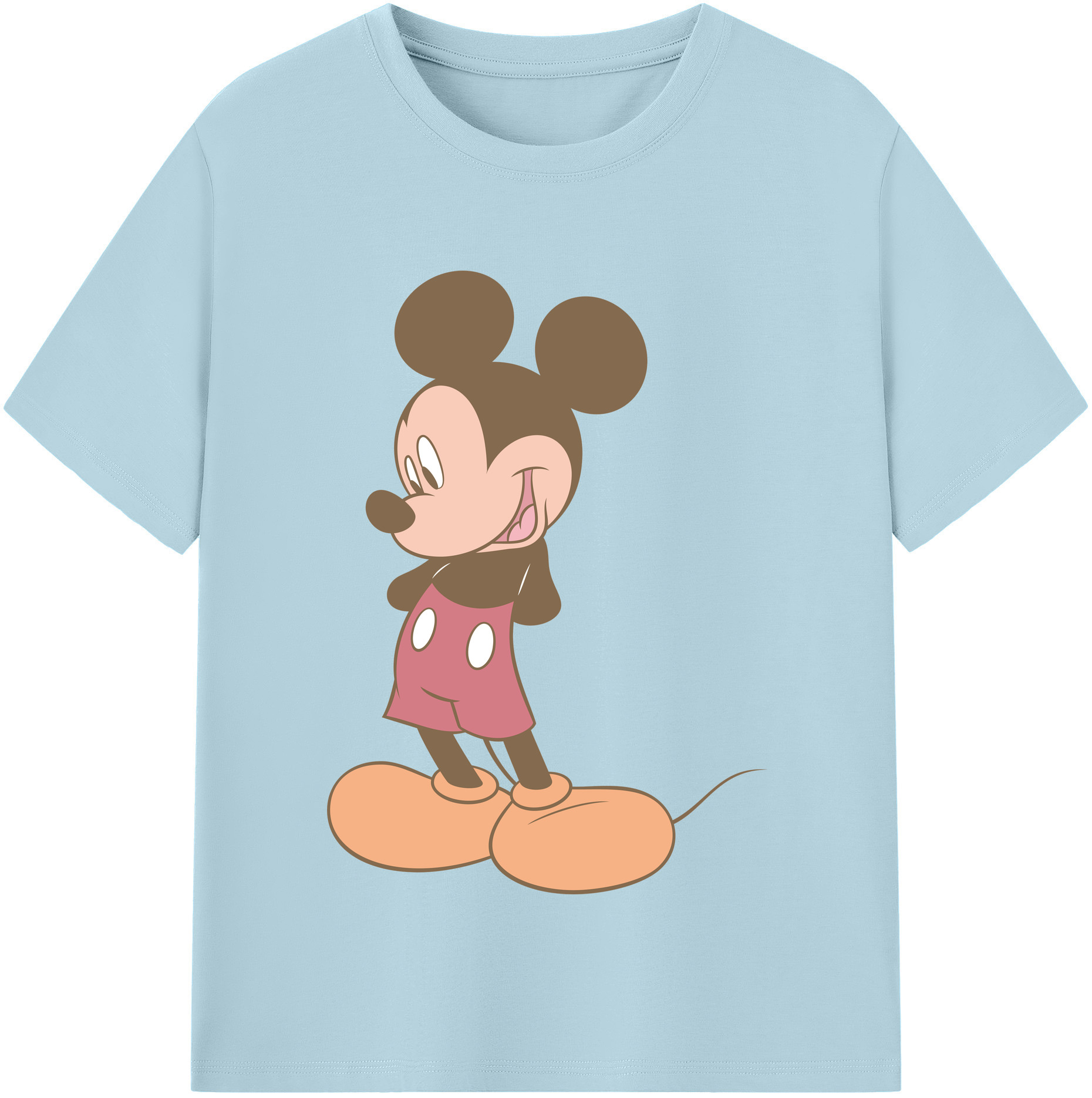 （画像用） ミッキーマウス Mickey Mouse 綿100％半袖Tシャツ（フロントプリント）
